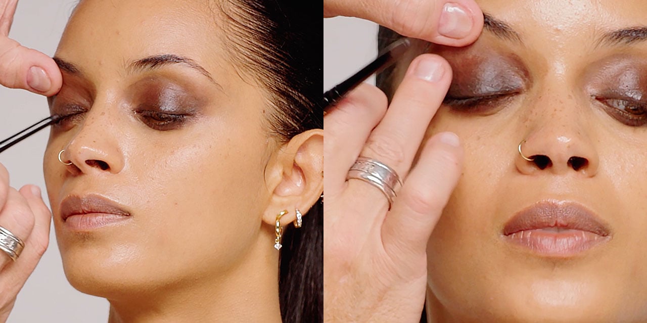 Step 9 draw black eyeliner up from the upper lash line and blend into your eyeshadow for grunge glam makeup